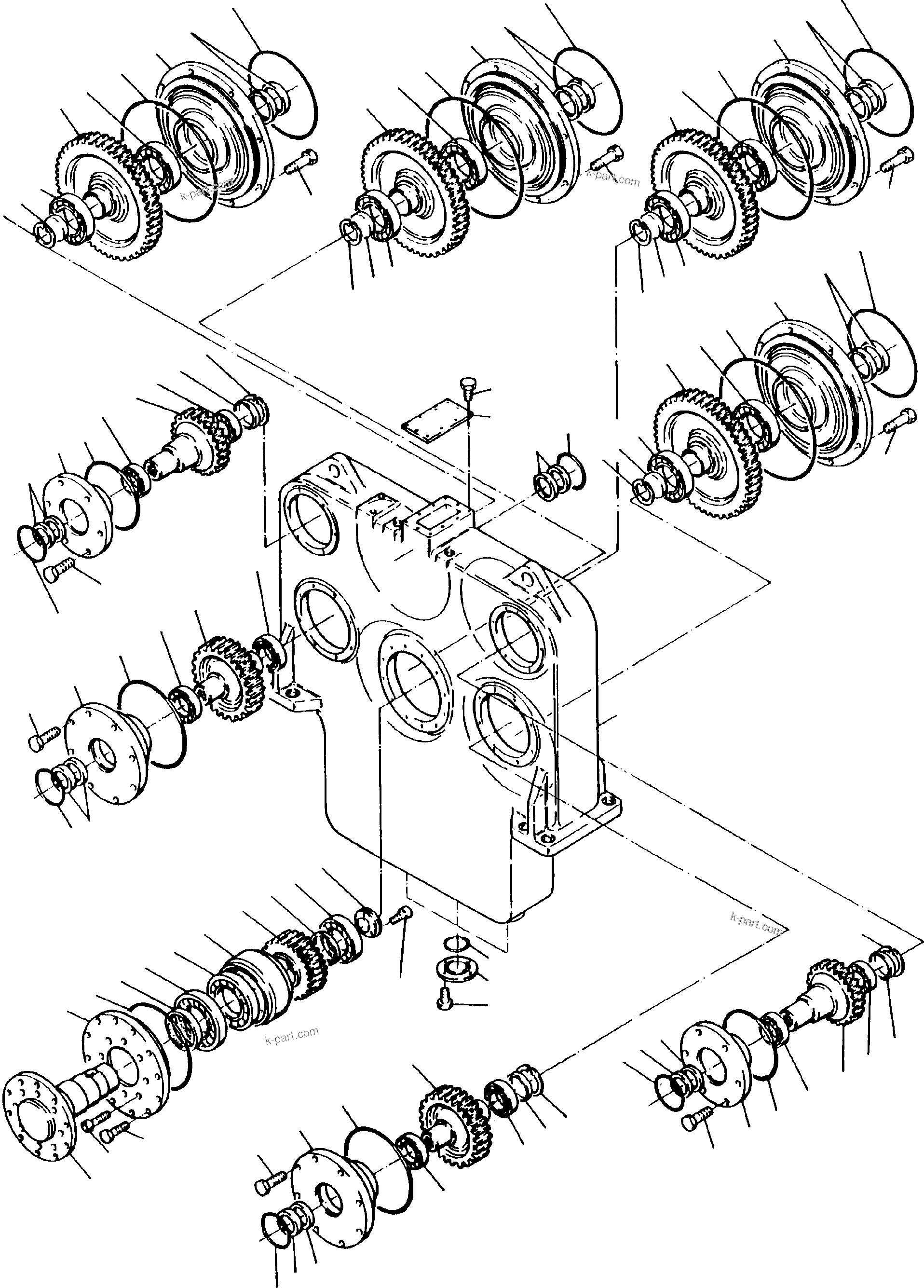 Komatsu parts book diagram for H285 S/N 78099: PUMP DISTRIBUTOR GEAR