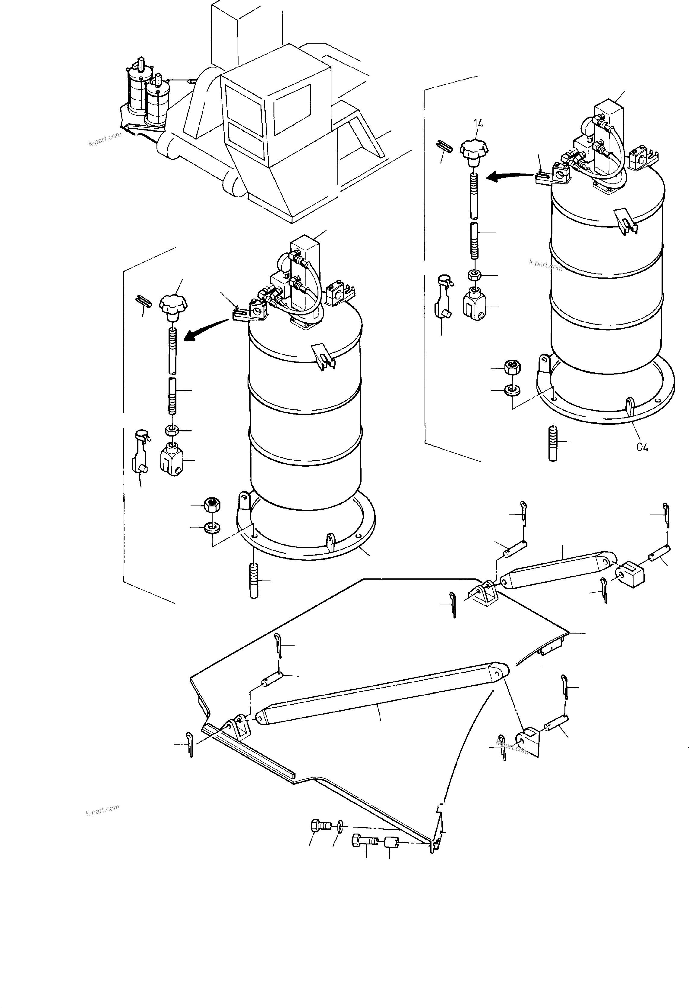 Komatsu parts book diagram for H285 S/N 78099: LUBE PUMP ARRANGEMENT