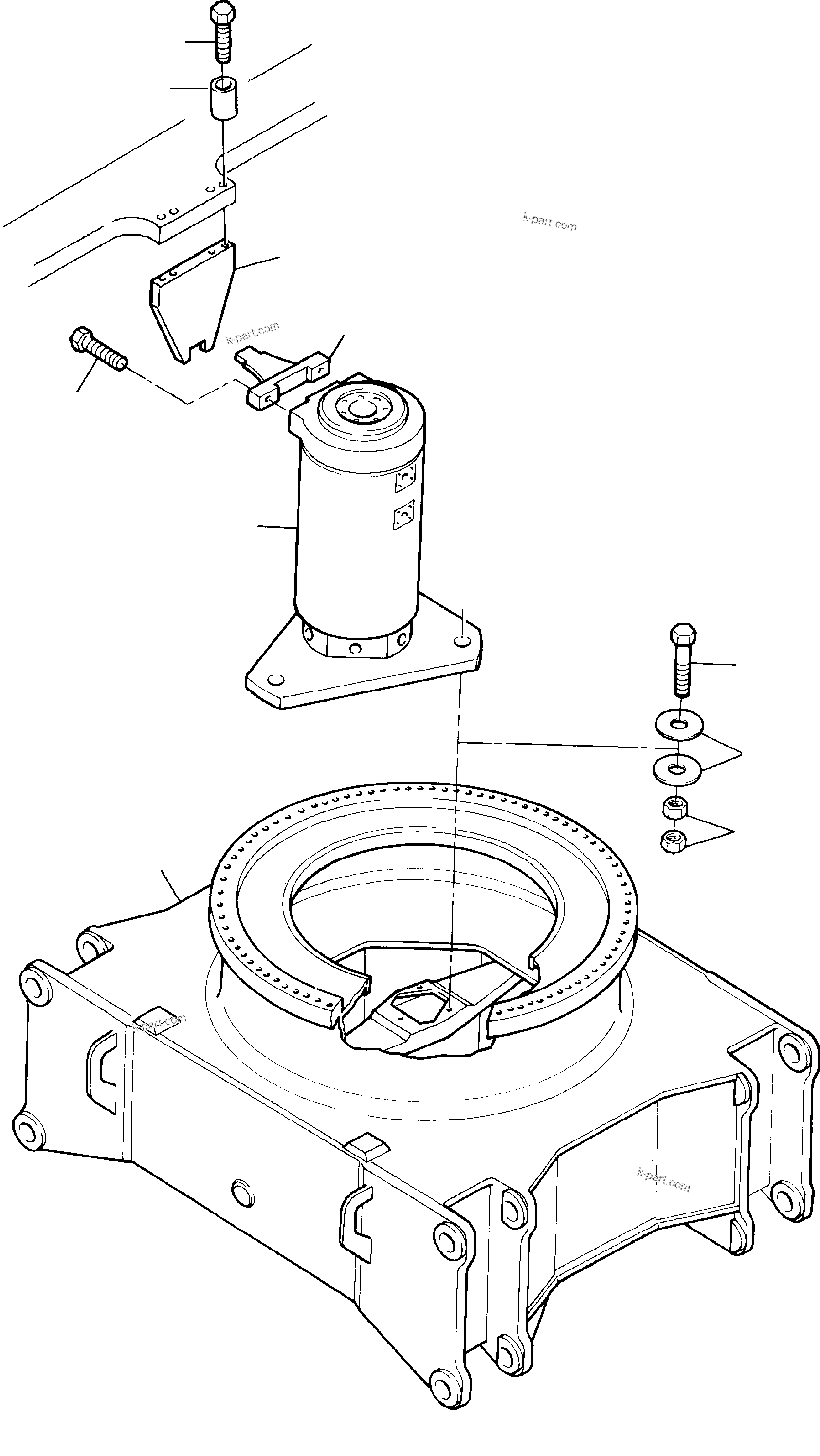 Komatsu parts book diagram for H285 S/N 78099: CARBODY AND ROTARY JOINT