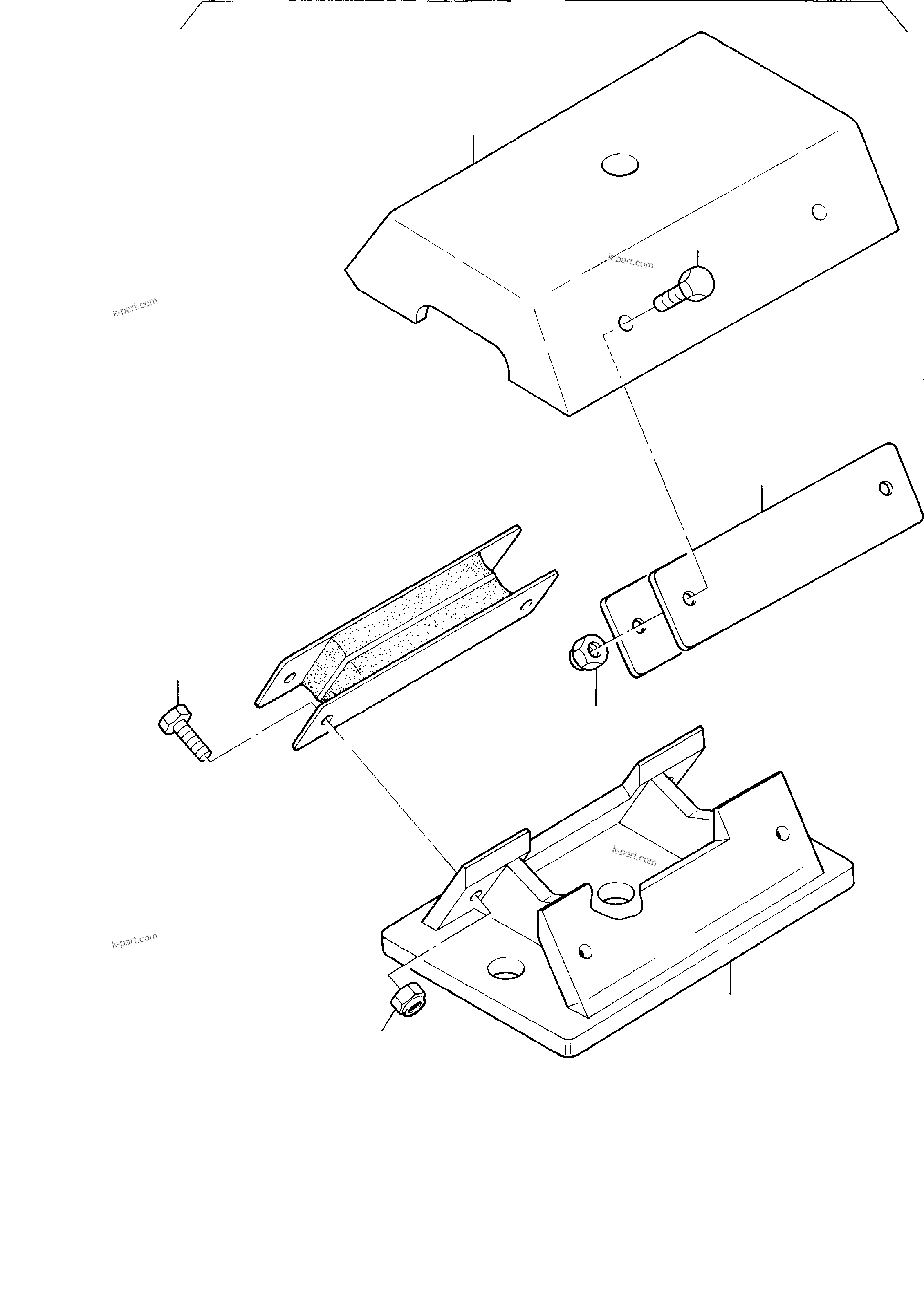 Komatsu parts book diagram for H285 S/N 78099: ENGINE MOUNTING