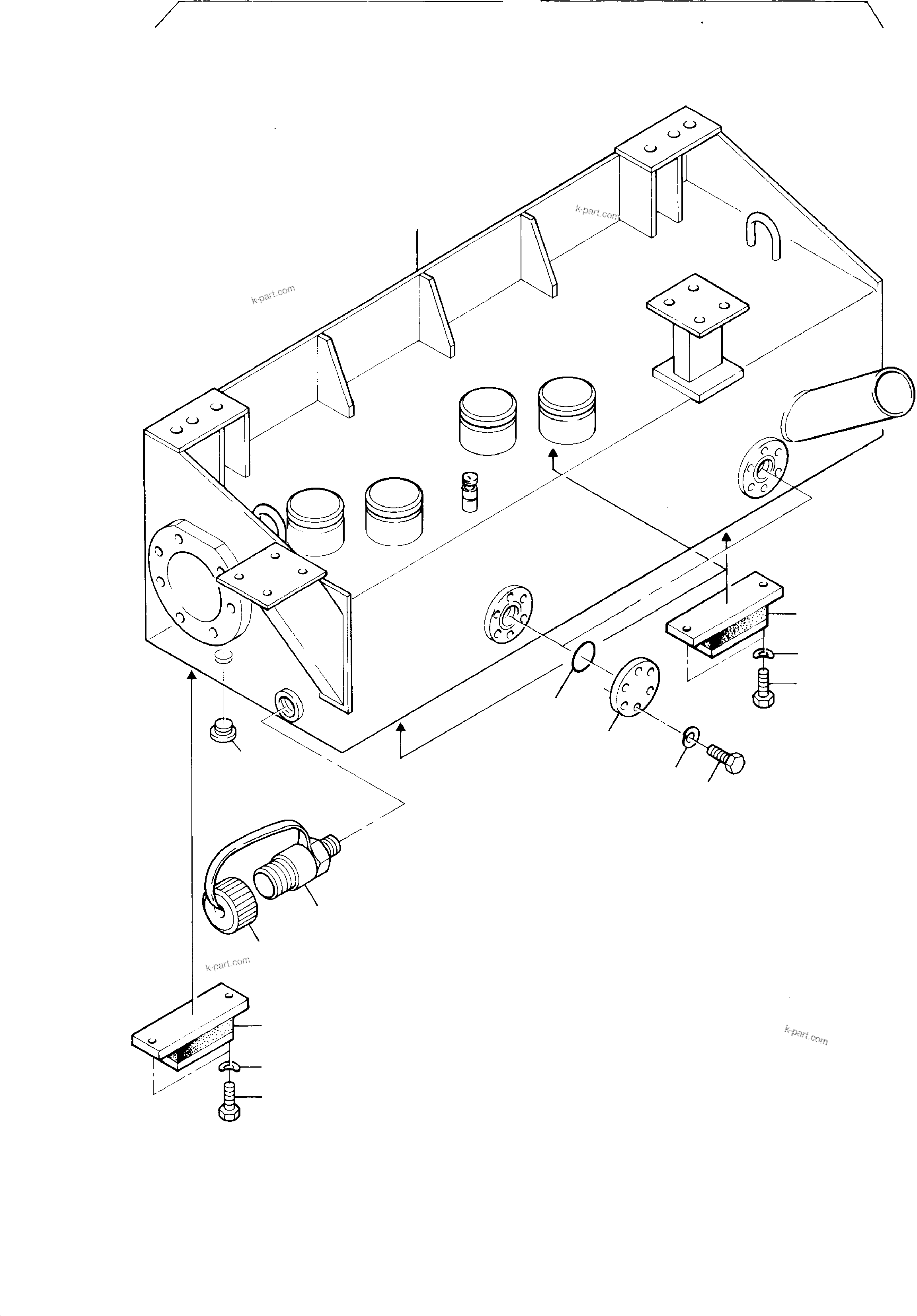 Komatsu parts book diagram for H285 S/N 78099: SUCTION TANK