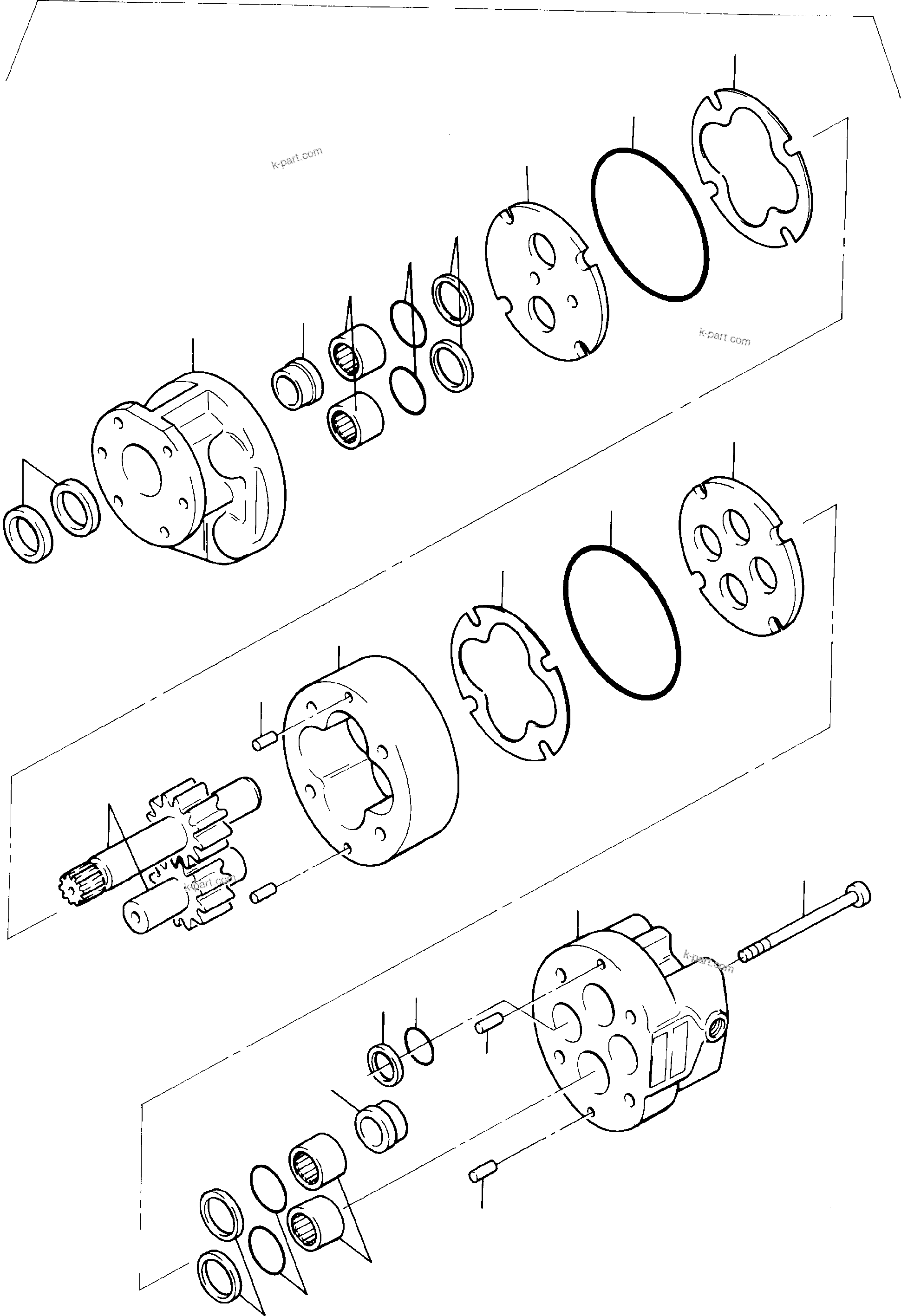 Komatsu parts book diagram for H285 S/N 78099: HYDRAULIC-PUMP