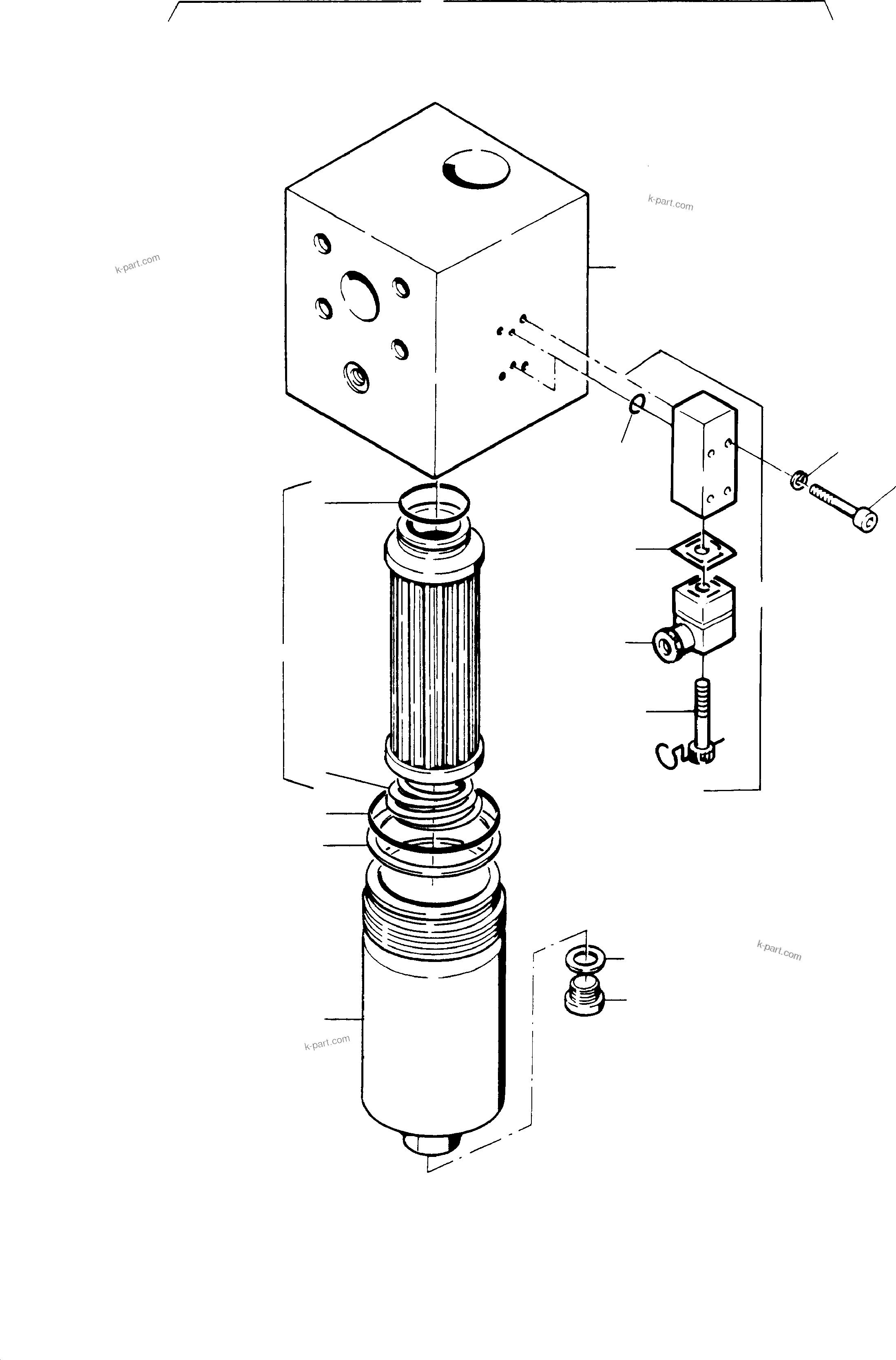 Komatsu parts book diagram for H285 S/N 78099: SIMPLEX H.P. FILTER