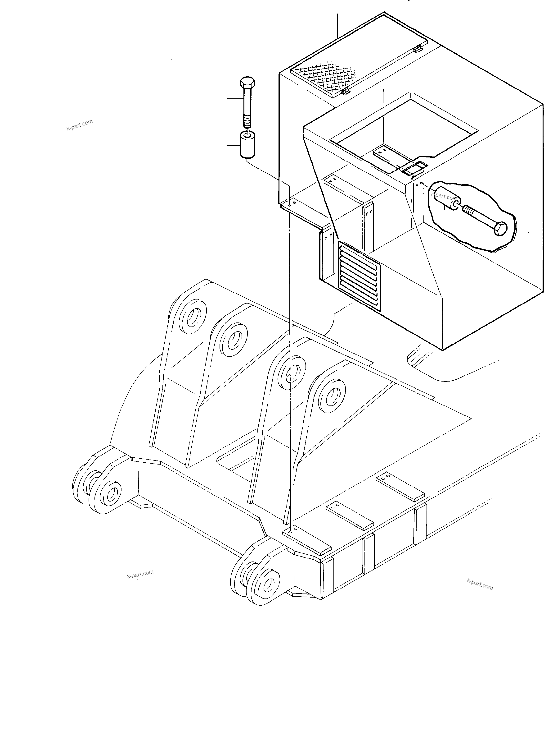 Komatsu parts book diagram for H285 S/N 78099: OPERATOR'S CAB SUPPORT, MOUNTINGS