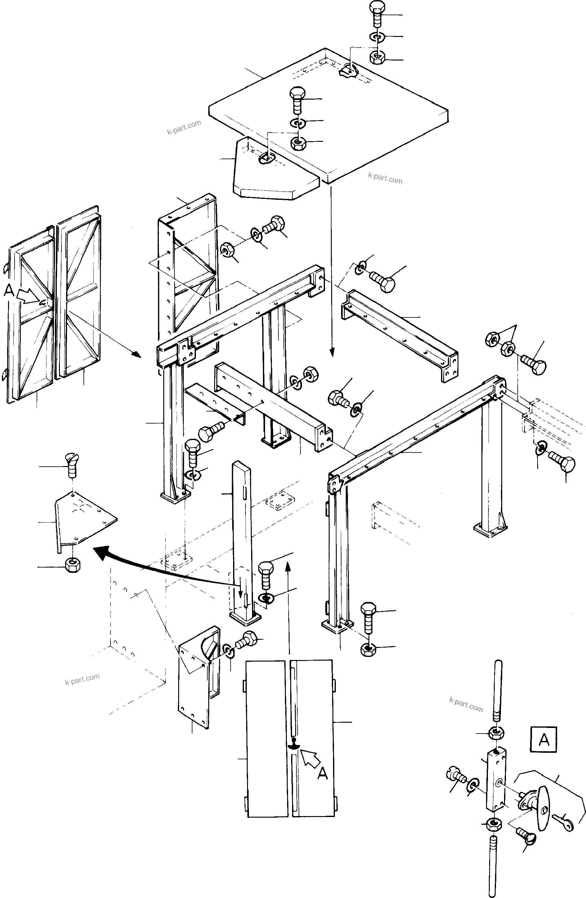 Komatsu parts book diagram for H285 S/N 78099: COVERING