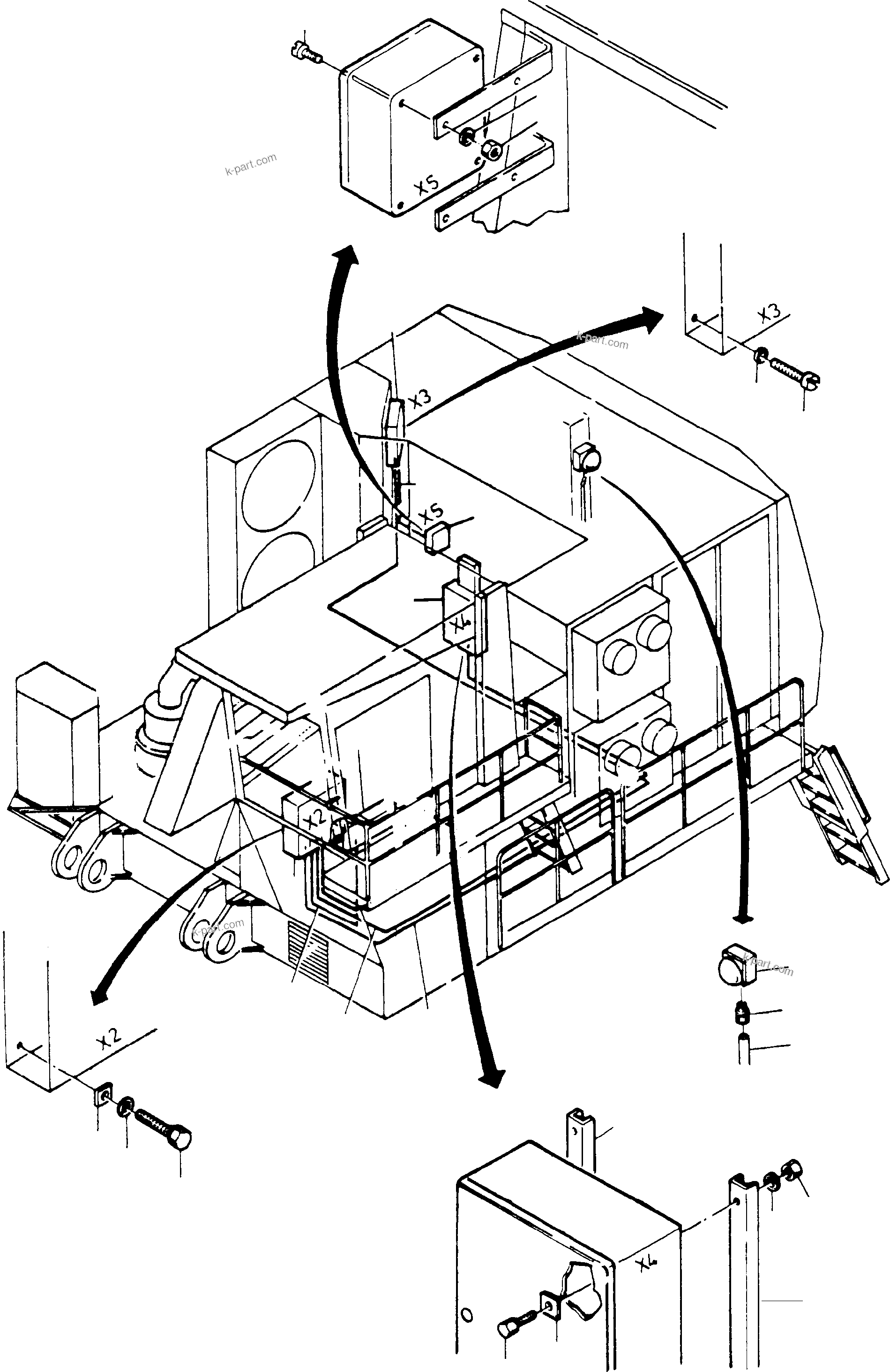 Komatsu parts book diagram for H285 S/N 78099: INSTALLATION - SWITCH,- AND JUNCTION BOX