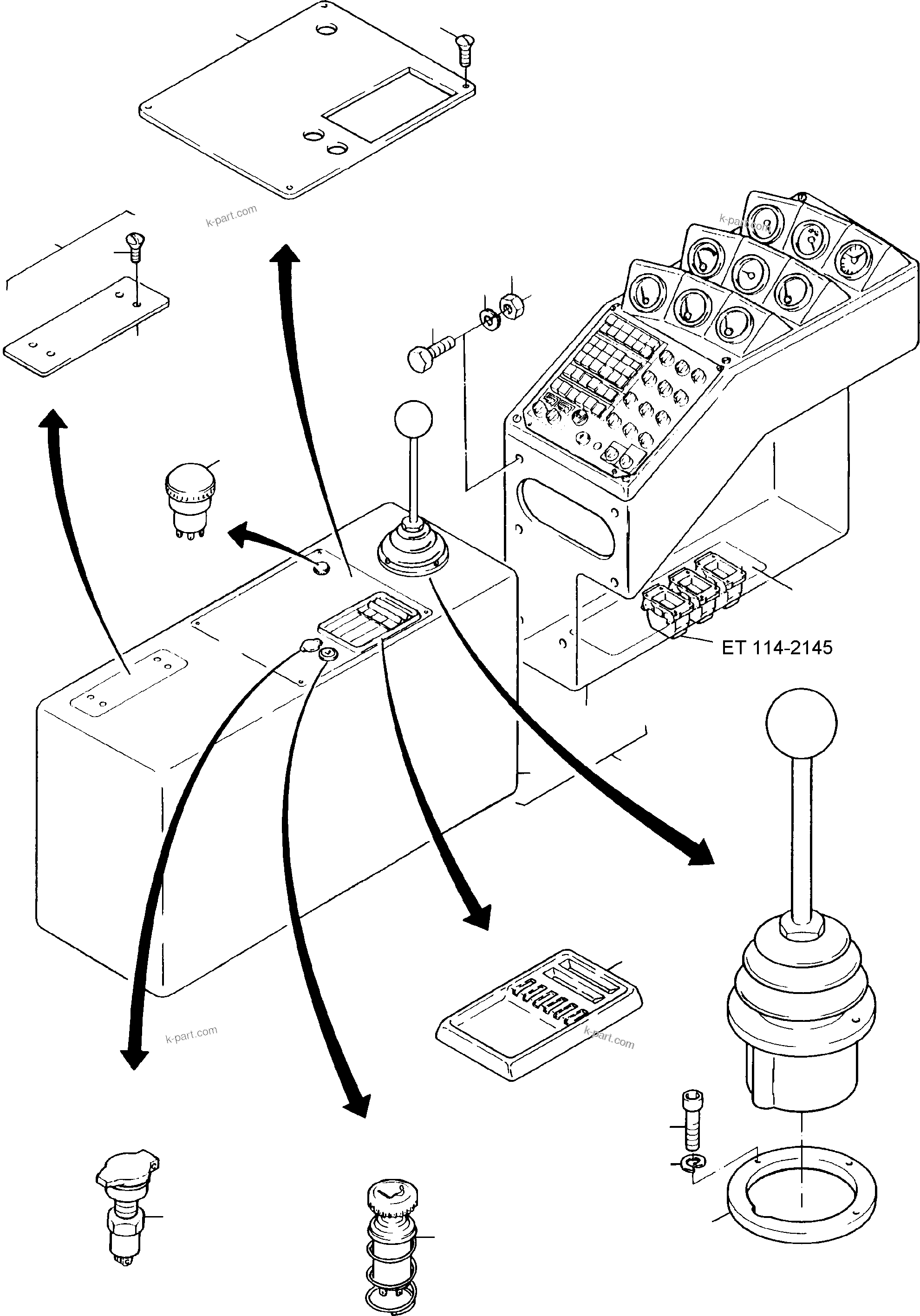 Komatsu parts book diagram for H285 S/N 78099: OPERATION PANEL