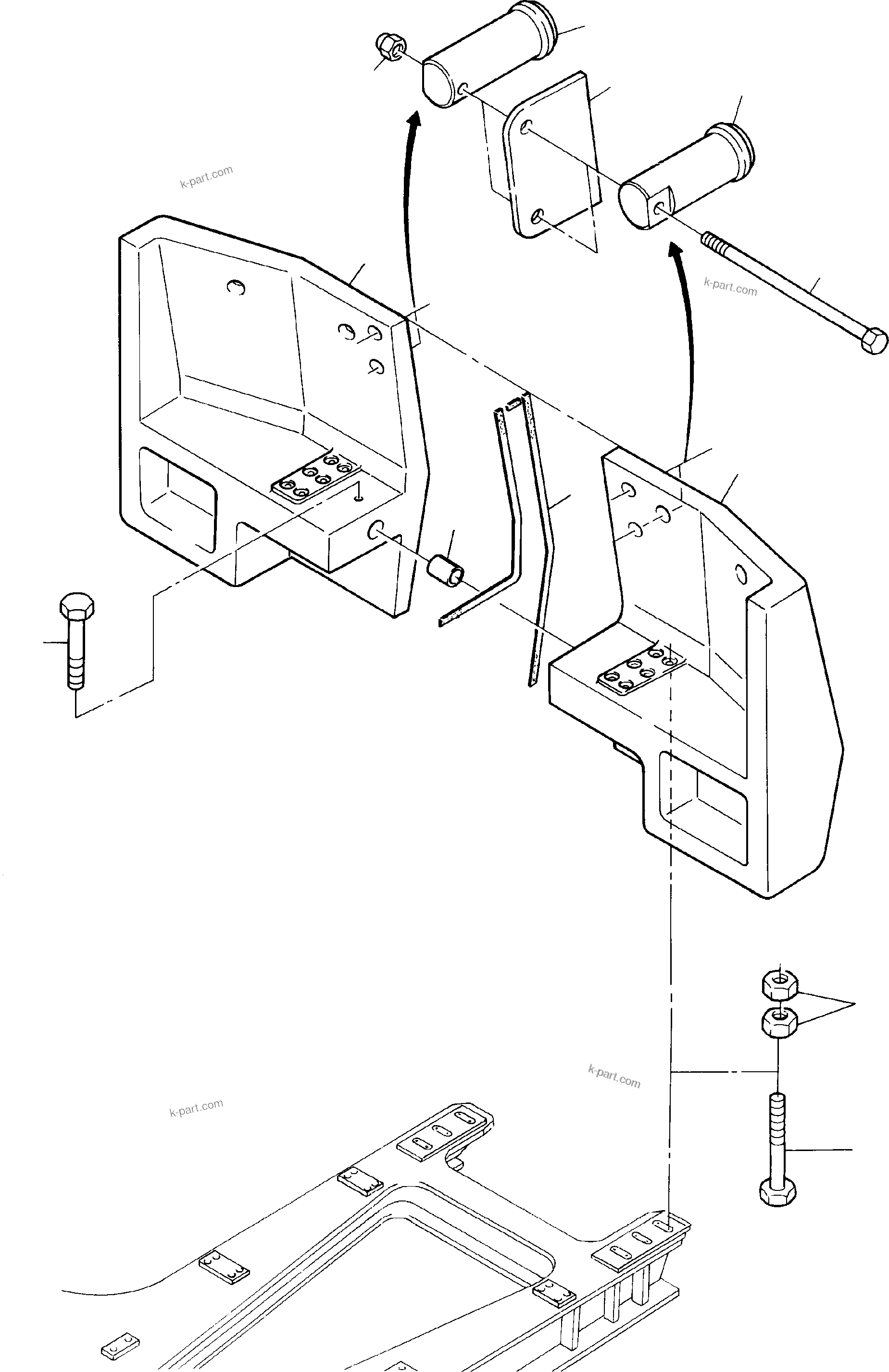 Komatsu parts book diagram for H285 S/N 78099: INSTALLATION - COUNTERWEIGHT