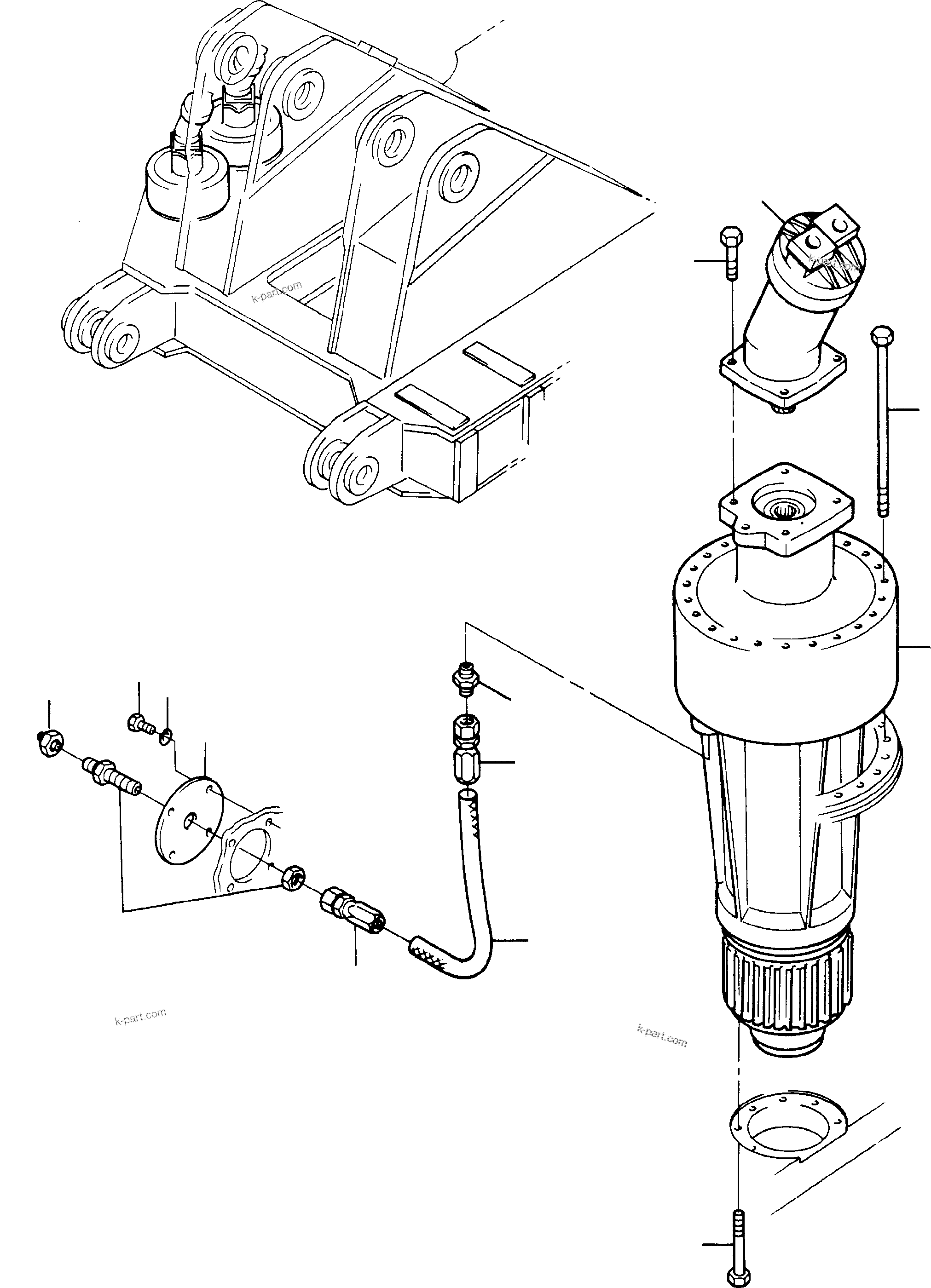 Komatsu parts book diagram for H285 S/N 78099: INSTALLATION - SWING GEAR,- AND MOTOR
