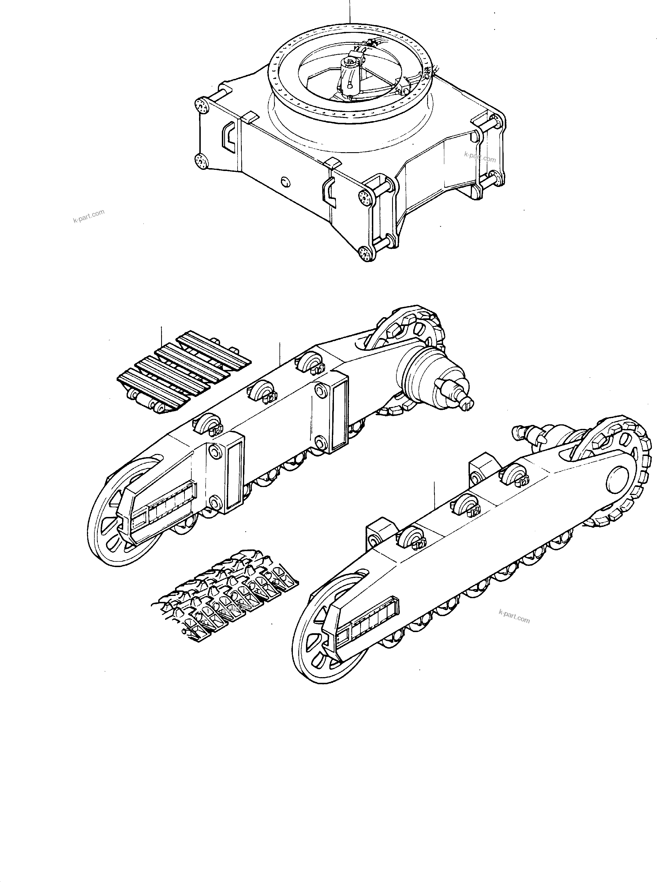 Komatsu parts book diagram for H285 S/N 78099: UNDERCARRIAGE - ASSEMBLIES