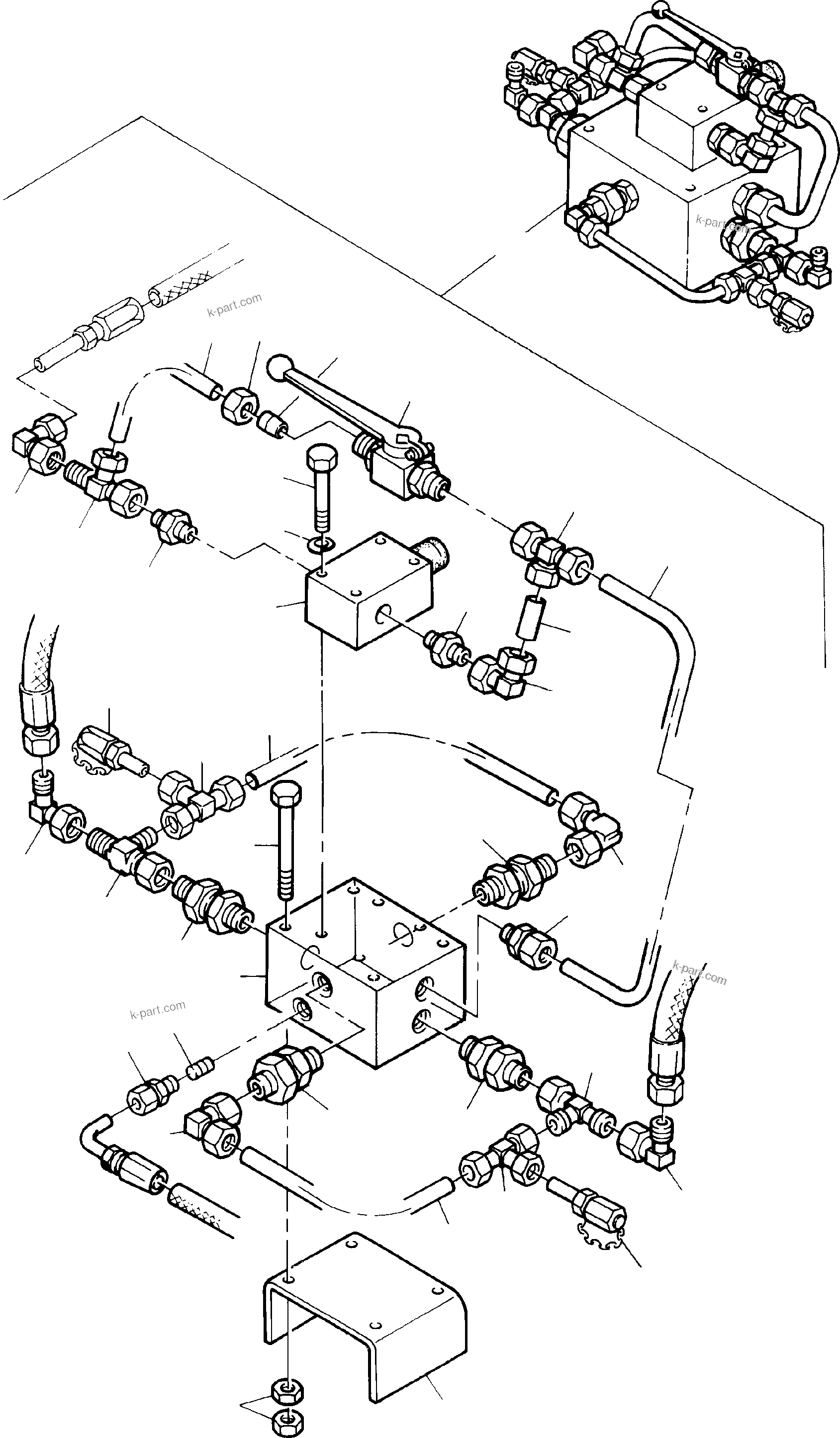 Komatsu parts book diagram for H285 S/N 78099: HYDR. TRACK ADJUSTER