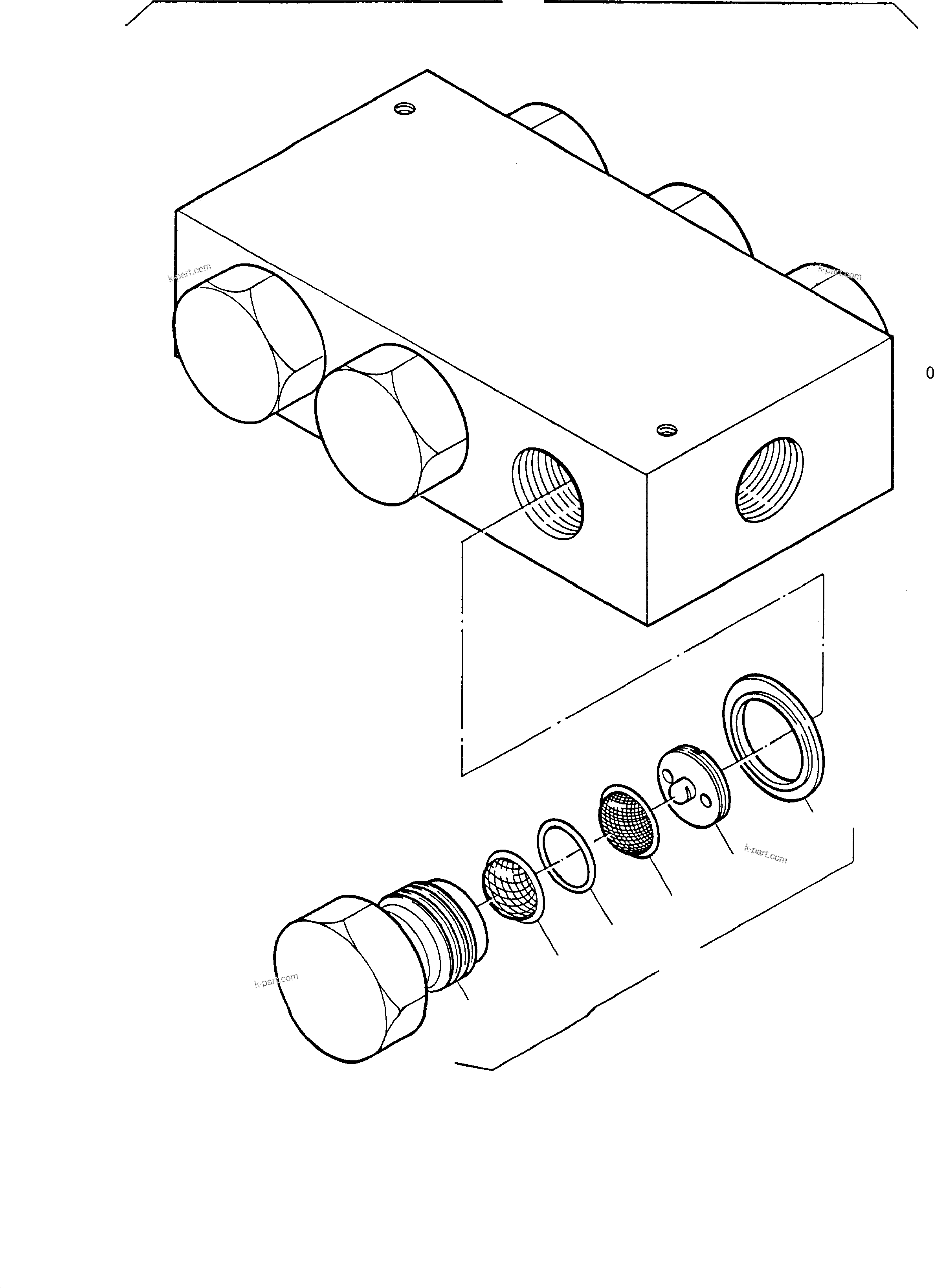 Komatsu parts book diagram for H285 S/N 78099: LUBE FILTER ASSY.