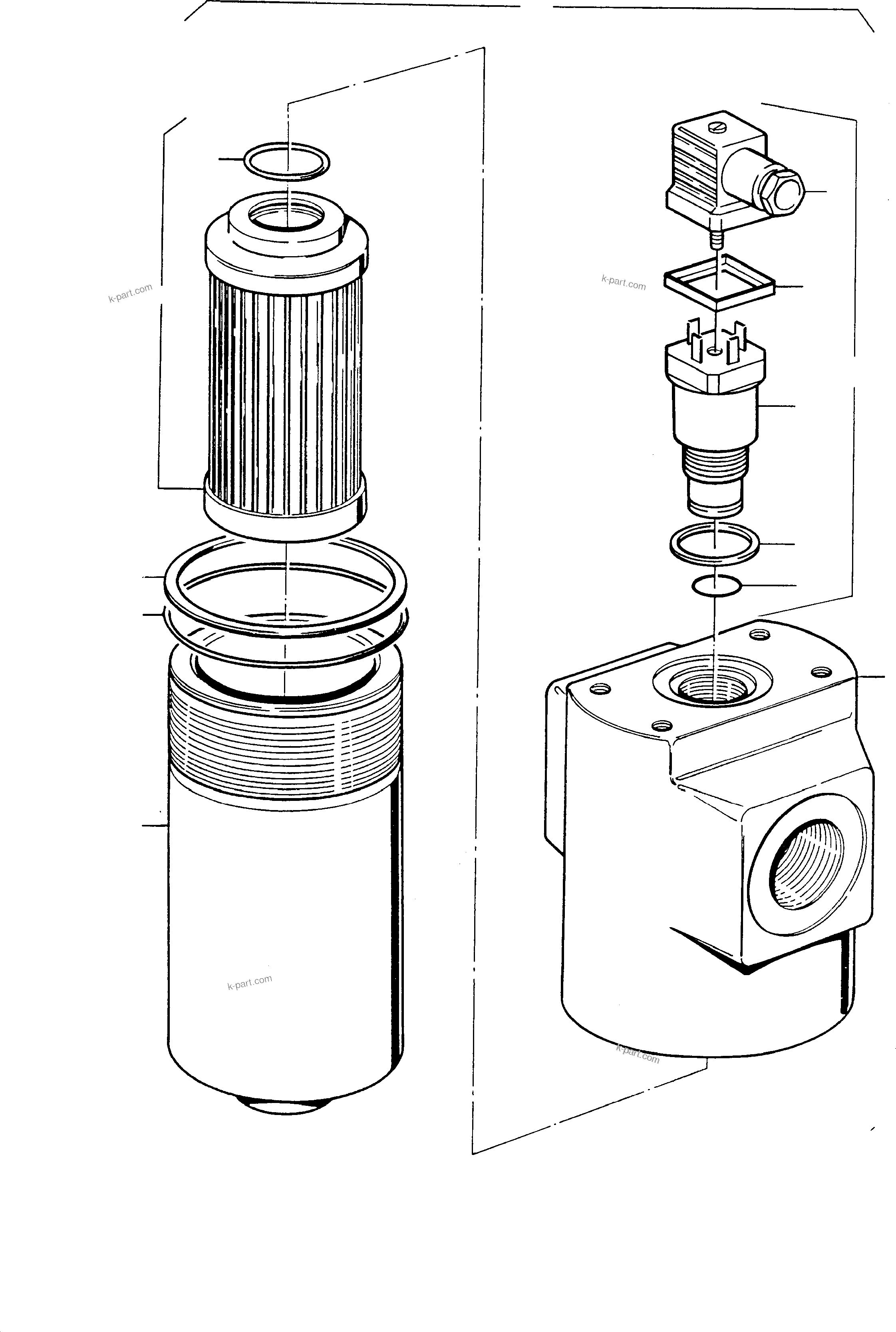 Komatsu parts book diagram for H285S S/N 78129: HYDRAULIC FILTER