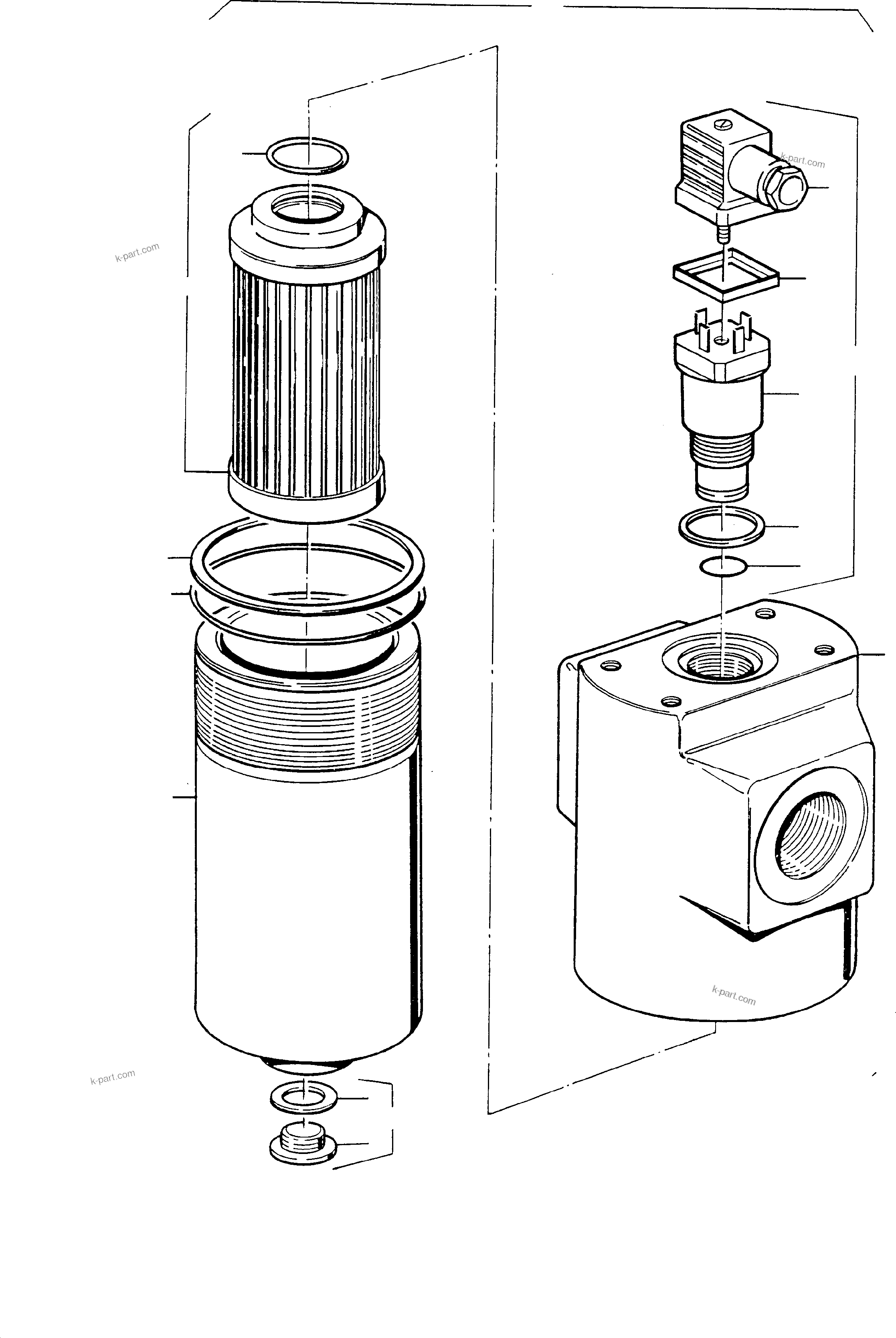 Komatsu parts book diagram for H285S S/N 78129: HYDRAULIC FILTER