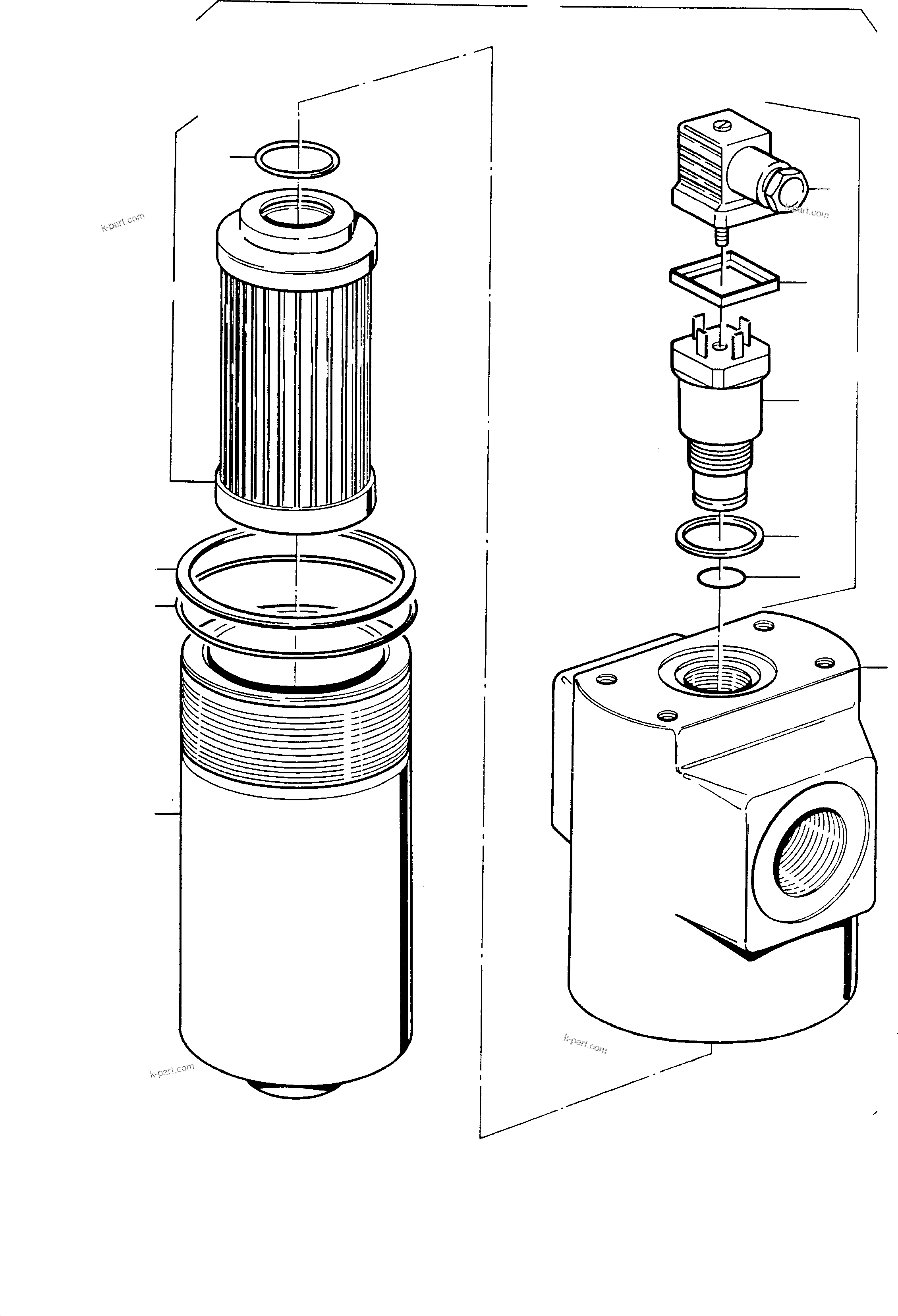 Komatsu parts book diagram for H285S S/N 78129: HYDRAULIC FILTER