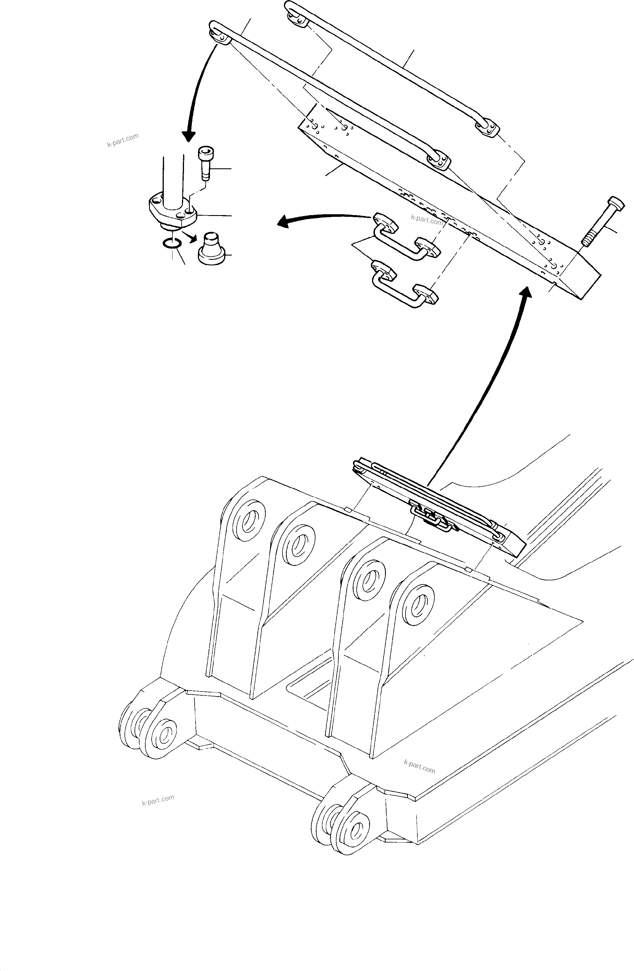 Komatsu parts book diagram for H285S S/N 78129: DISTRIBUTOR BLOCK ARRANGEMENT