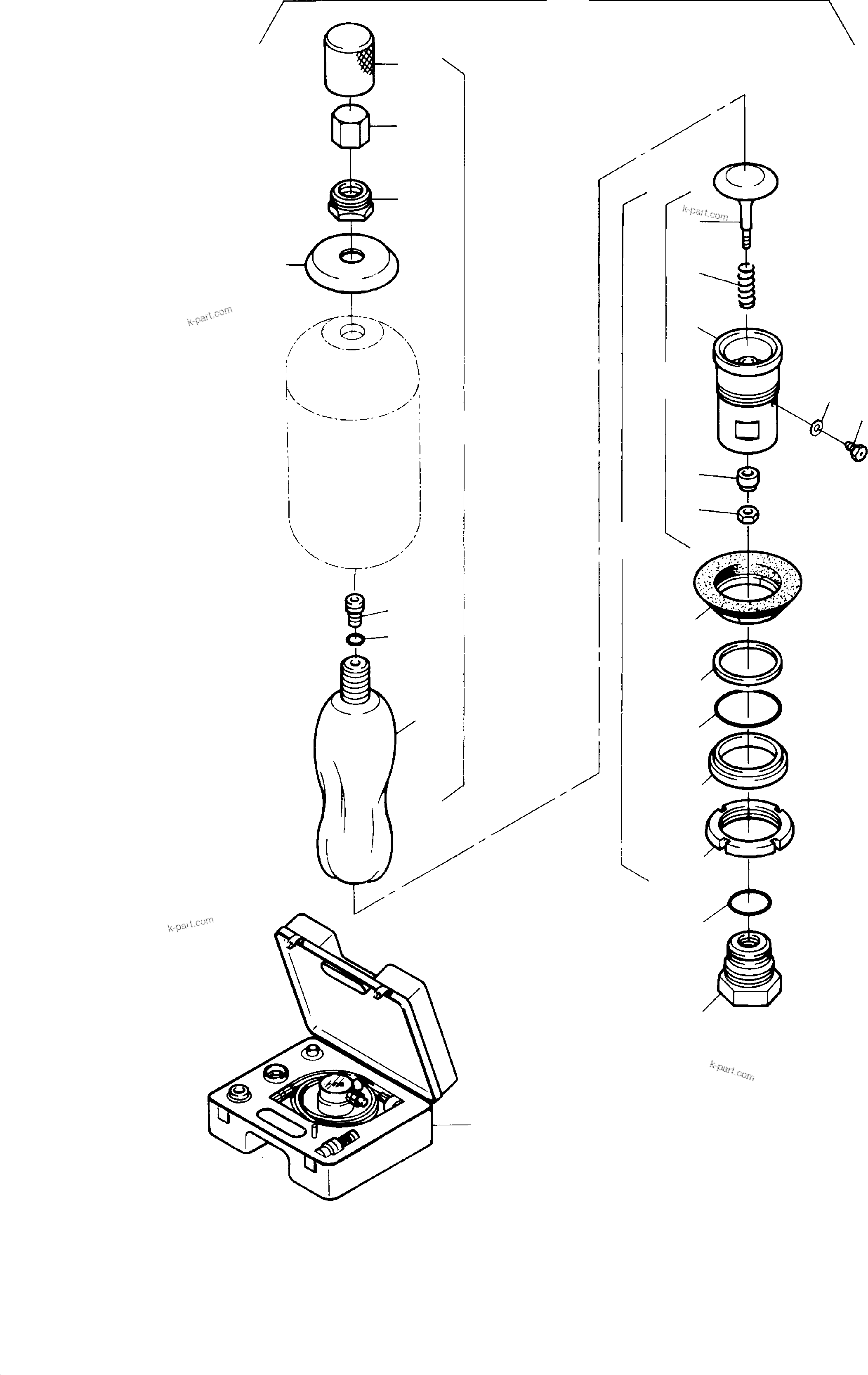 Komatsu parts book diagram for H285S S/N 78129: PRESSURE ACCUMULATOR