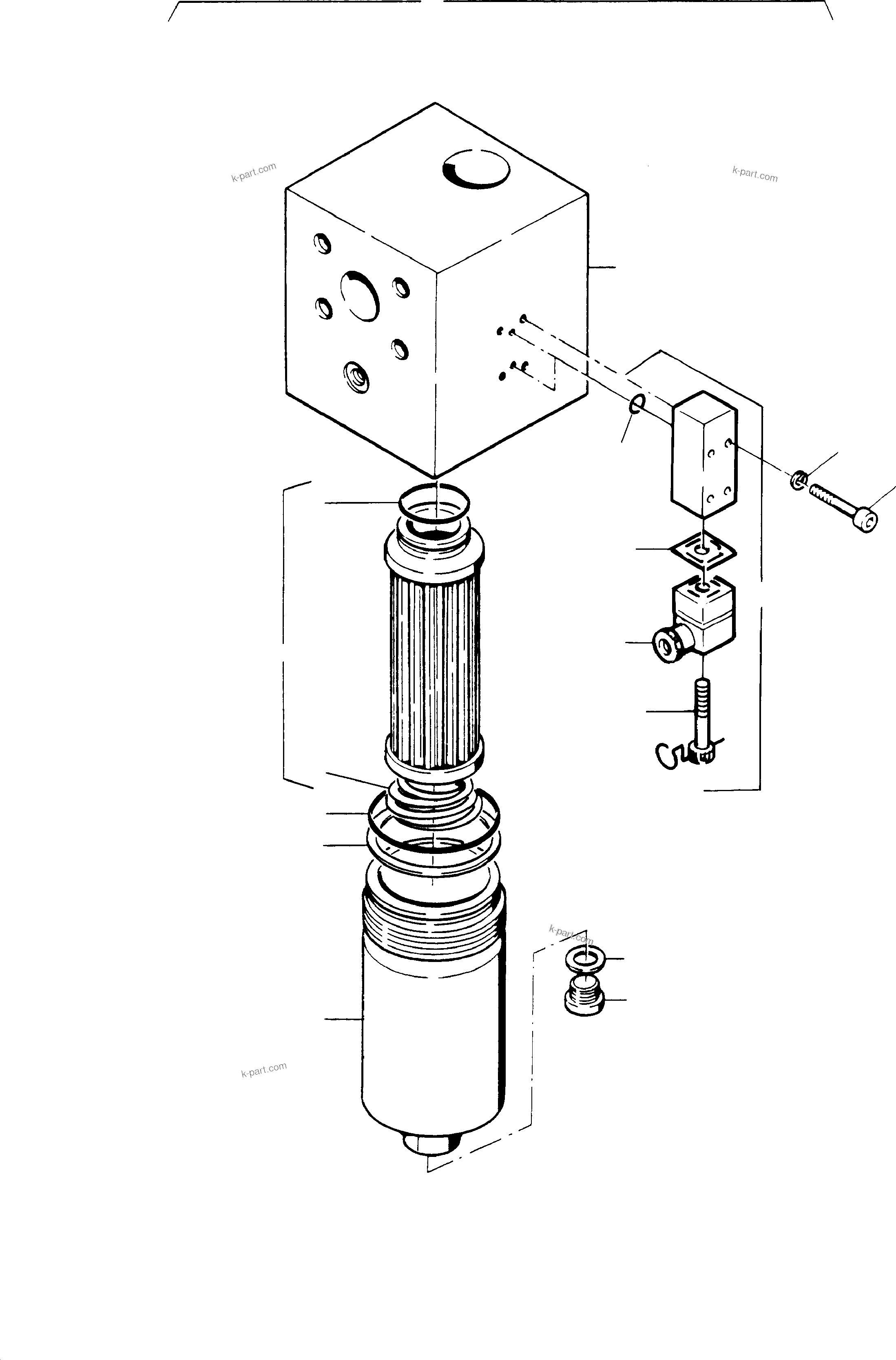 Komatsu parts book diagram for H285S S/N 78129: SIMPLEX H.P. FILTER