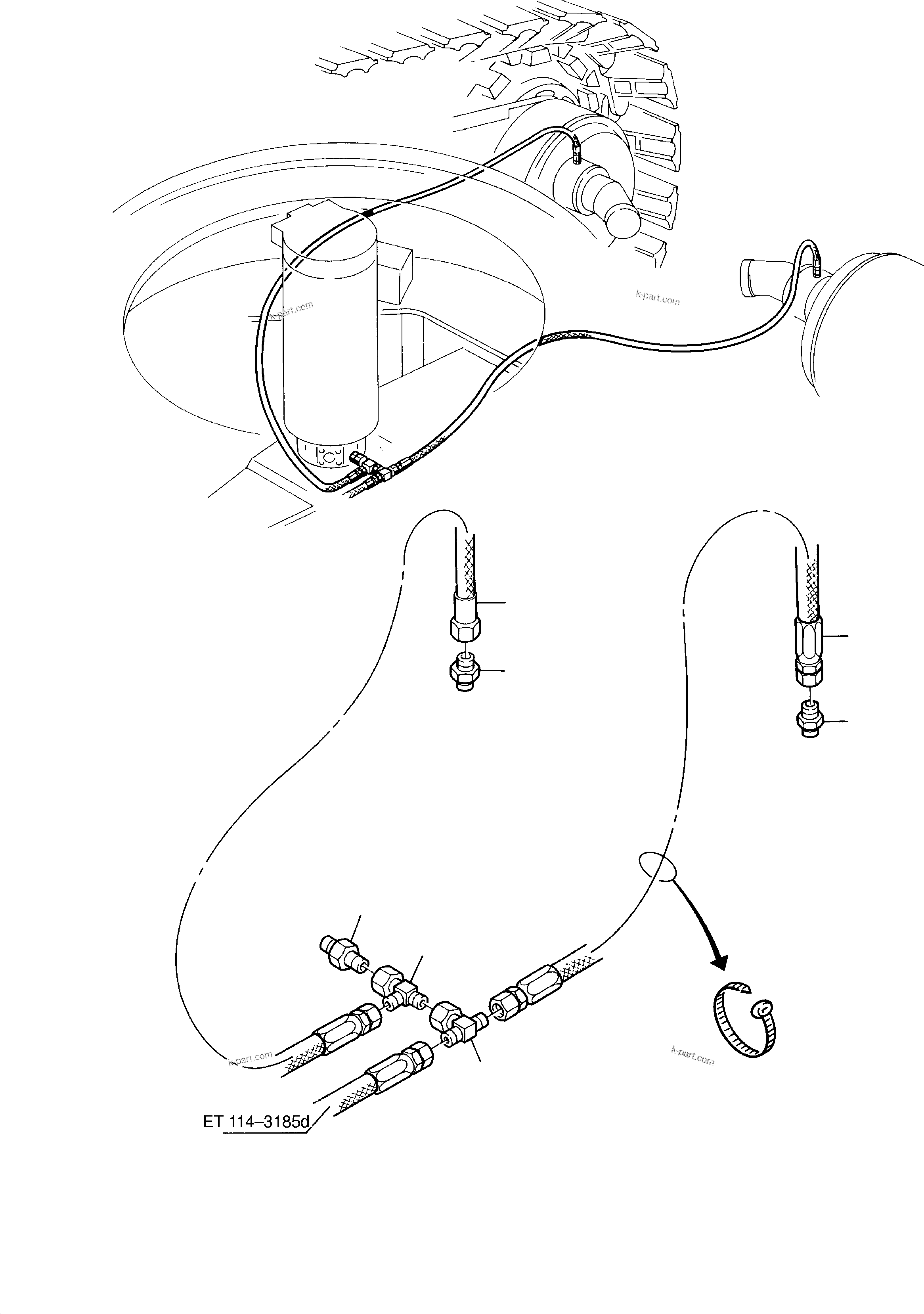 Komatsu parts book diagram for H285S S/N 78129: HYDR.-SYSTEM - UNDERCARRIAGE, BRAKE CONTROL