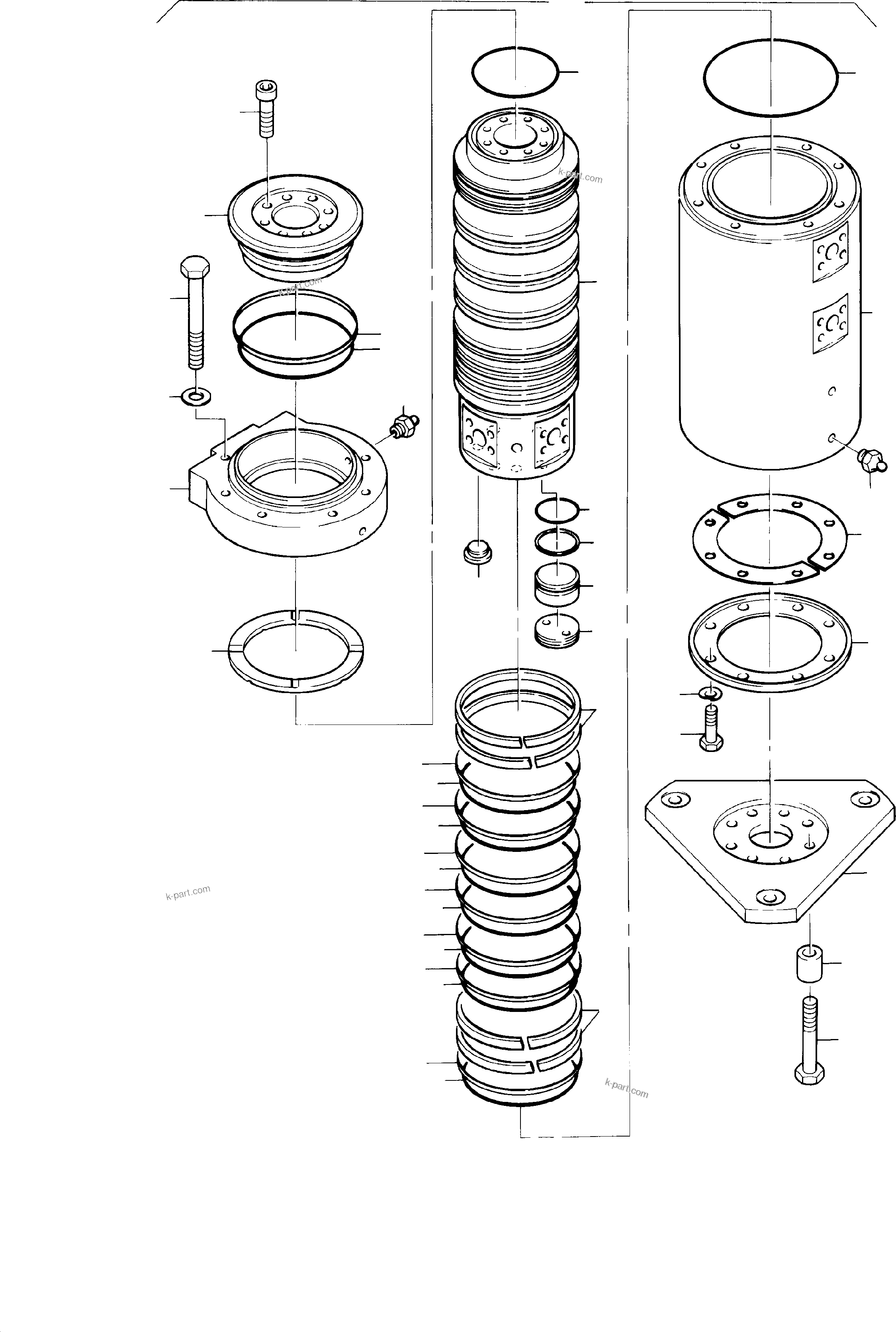 Komatsu parts book diagram for H285S S/N 78129: ROTARY JOINT