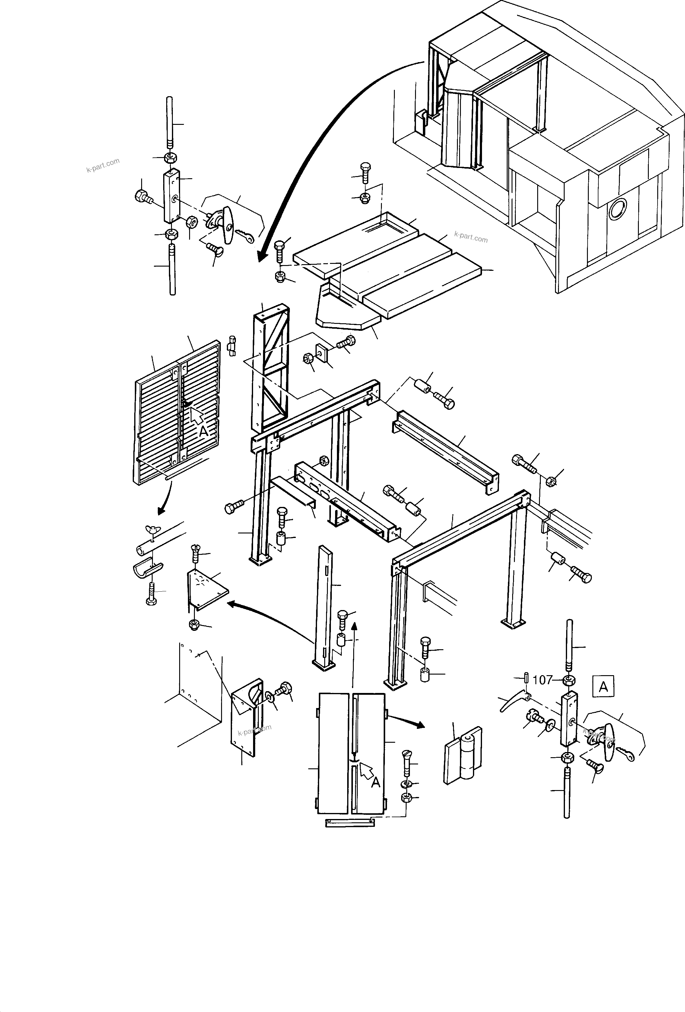 Komatsu parts book diagram for H285S S/N 78129: COVER