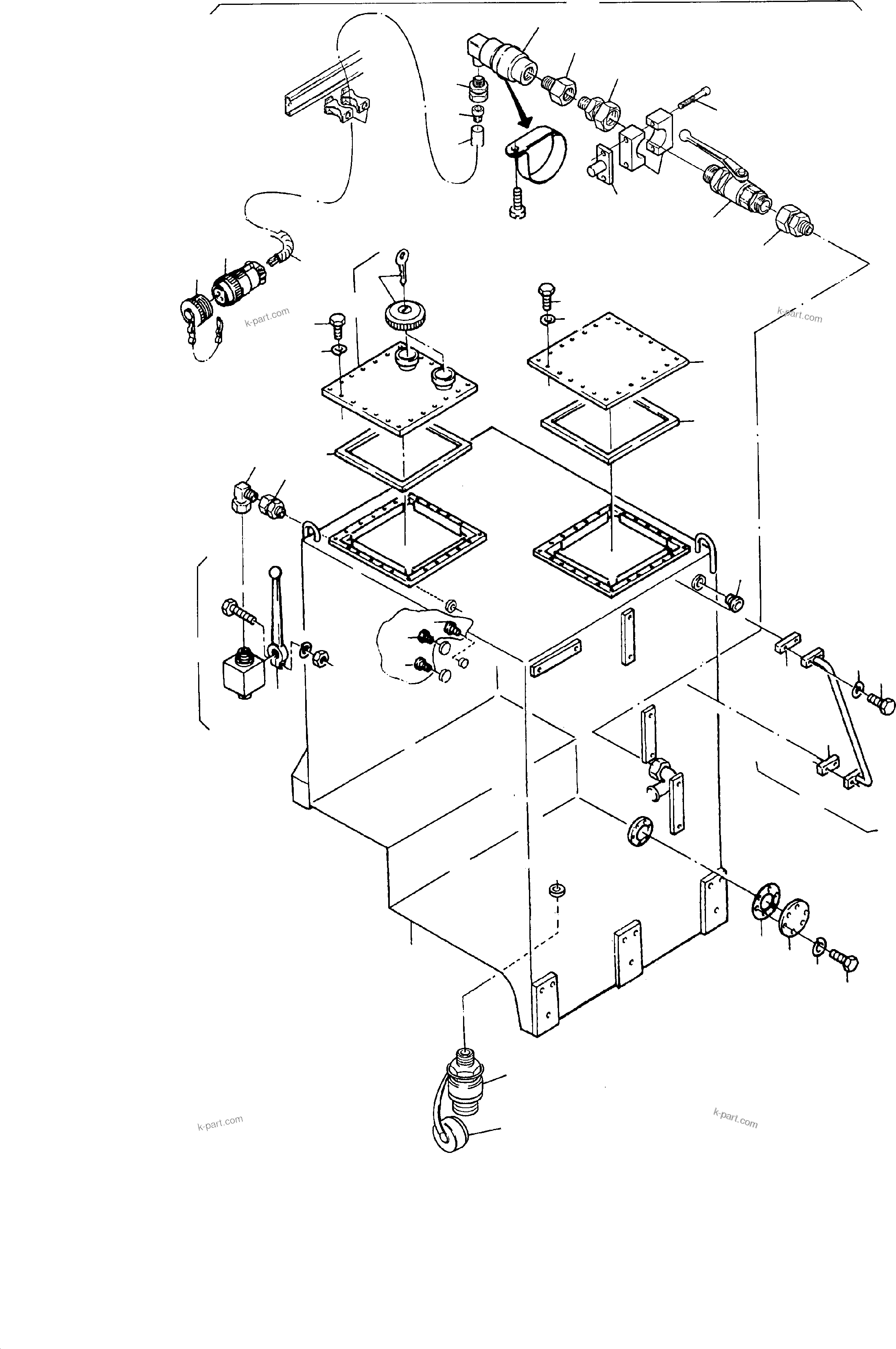 Komatsu parts book diagram for H285S S/N 78129: FUEL TANK
