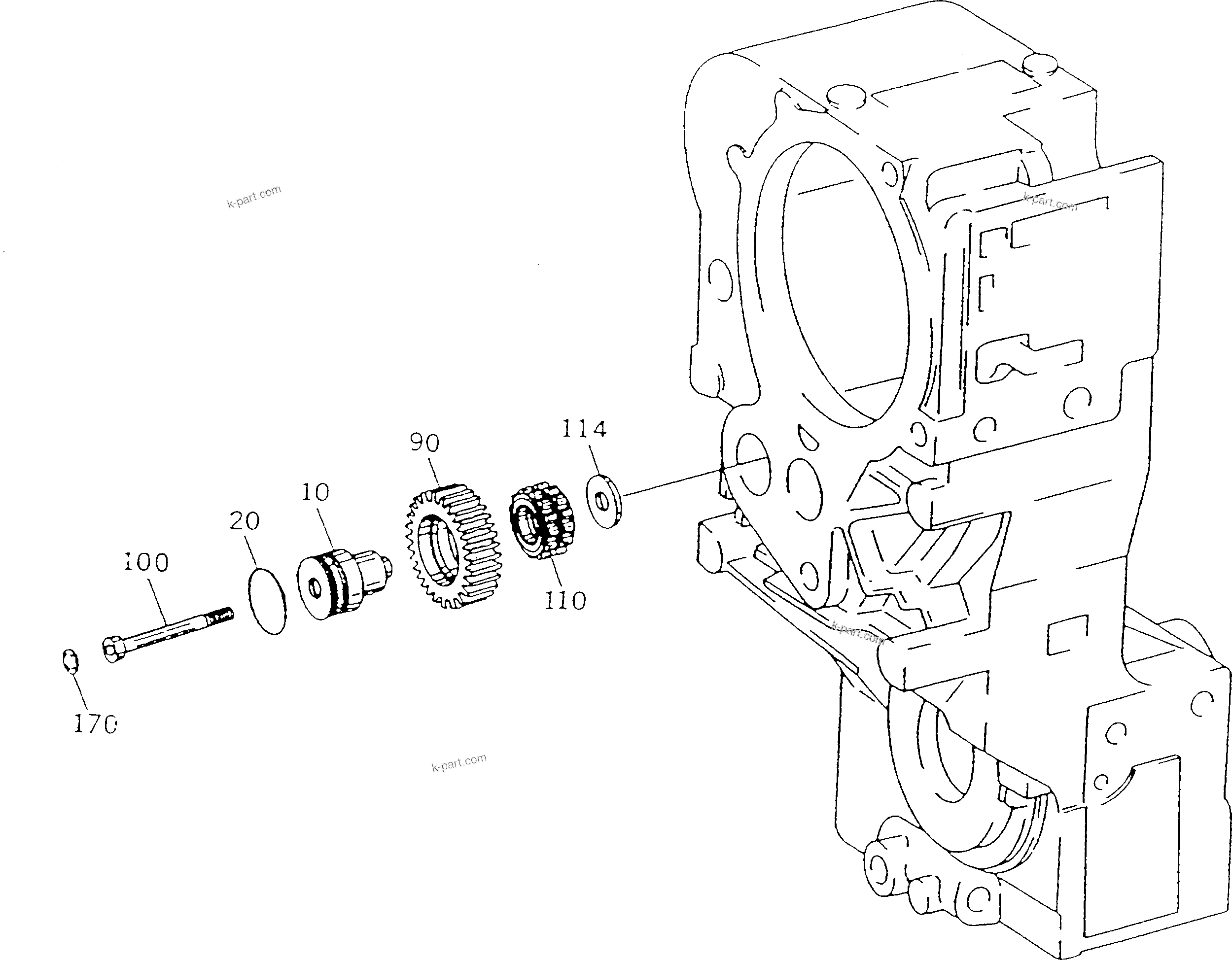 Komatsu parts book diagram for HA250-3 S/N 303001-UP (ZF Transmission Installed): COUNTERSHAFT(#303072-)