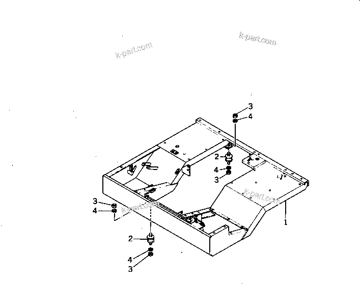 Komatsu parts book diagram for HD20-1 S/N 00001-UP: FRONT FRAME
