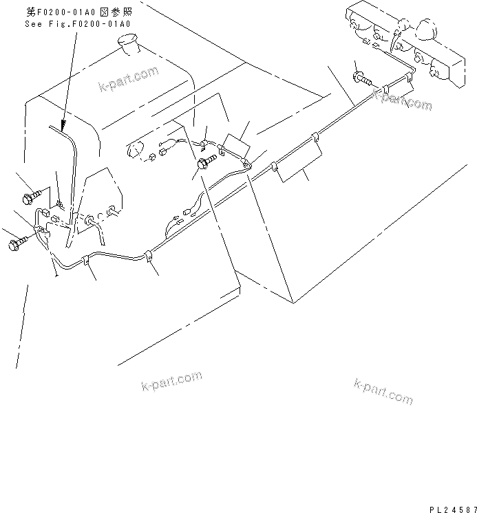 Komatsu parts book diagram for HD255-5 S/N 1001-UP: VEHICLE ELECTRICAL (2/2)(#1001-1200)