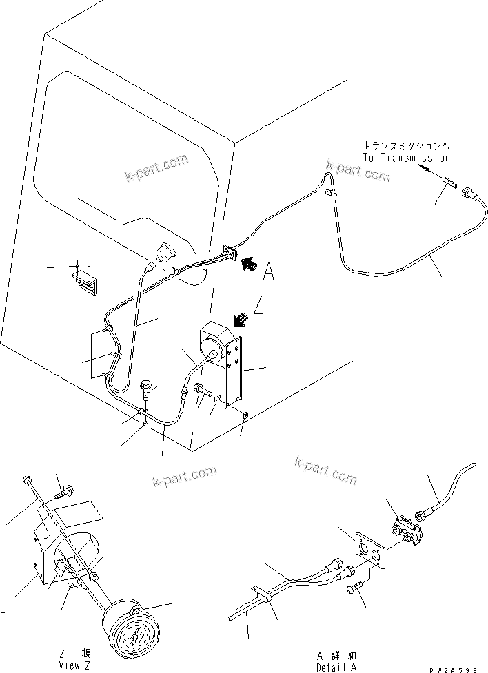 Komatsu parts book diagram for HD255-5 S/N 1001-UP: TACHO GRAPH(#1201-)