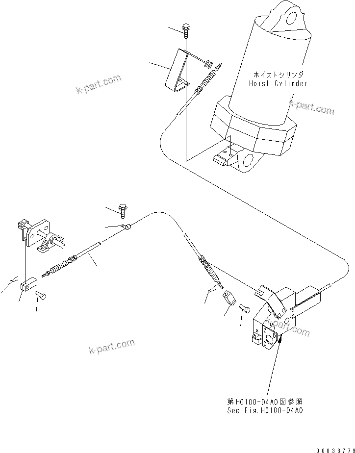 Komatsu parts book diagram for HD255-5 S/N 1001-UP: DUMP CONTROL AND POSITIONER