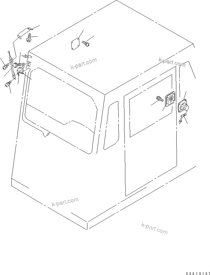 Komatsu parts book diagram for HD255-5 S/N 1001-UP: OPERATOR'S CAB (RADIO) (AM/FM)(#1425-)