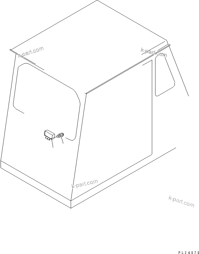 Komatsu parts book diagram for HD255-5 S/N 1001-UP: FLOOR SUB (WINDOW WASHER) (FOR INTERMIT WIPER)(#1425-)