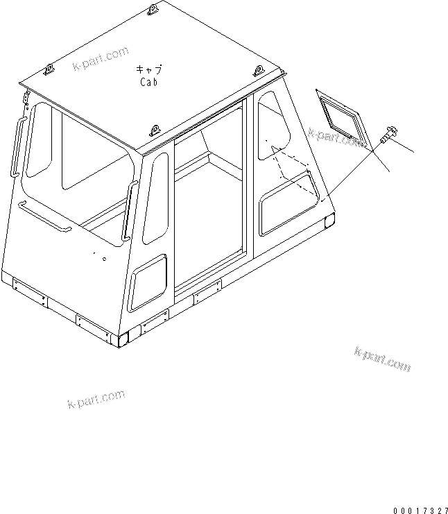 Komatsu parts book diagram for HD255-5 S/N 1001-UP: AIR CONDITIONER DUCT (AIR CONDITIONER LESS)(#1425-1600)