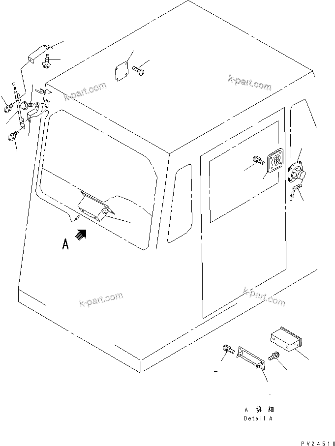 Komatsu parts book diagram for HD255-5 S/N 1001-UP: RADIO (AM)(#1001-1424)