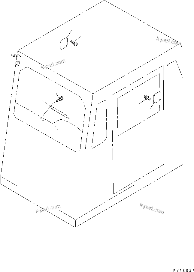 Komatsu parts book diagram for HD255-5 S/N 1001-UP: RADIO LESS(#1201-1600)