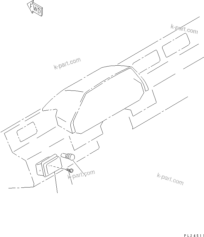 Komatsu parts book diagram for HD255-5 S/N 1001-UP: CIGALIGHTER AND ASHTRAY(#1001-1200)