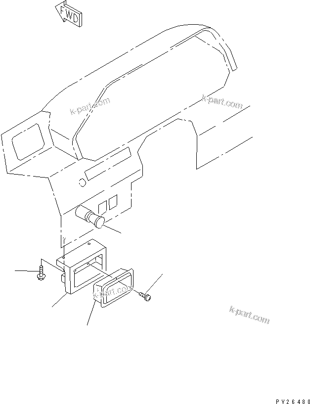 Komatsu parts book diagram for HD255-5 S/N 1001-UP: FLOOR SUB (CIGALIGHTER AND ASHTRAY)(#1425-1604)