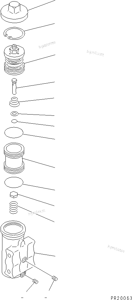 Komatsu parts book diagram for HD255-5 S/N 1001-UP: FLOOR (AIR GOVERNOR)(#1001-1396)