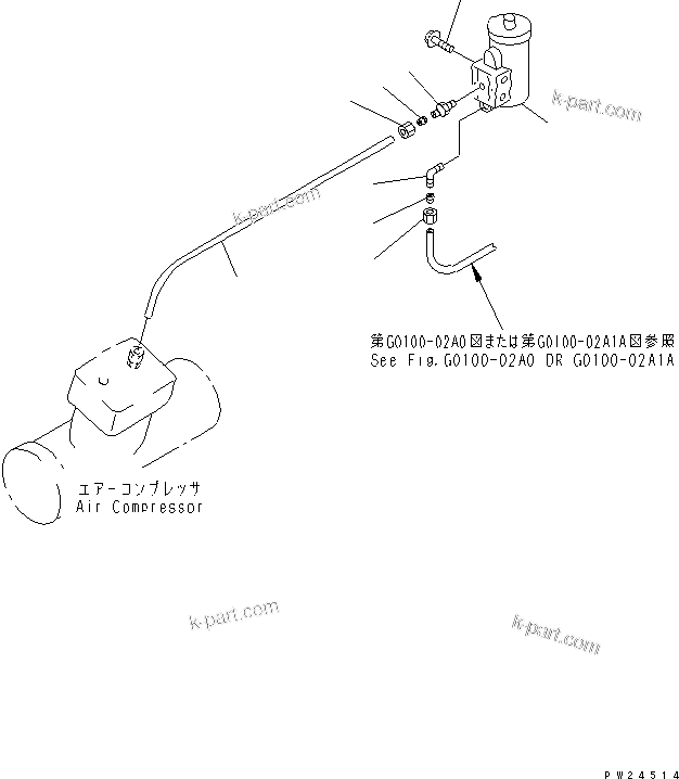 Komatsu parts book diagram for HD255-5 S/N 1001-UP: FLOOR (AIR GOVERNOR RELATED PARTS)(#1001-1396)