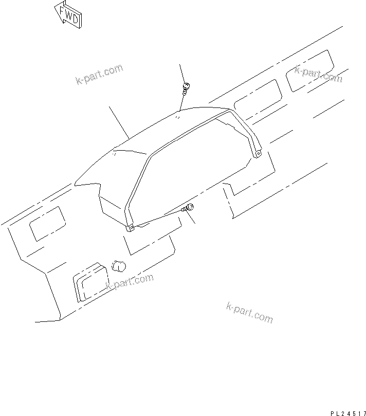 Komatsu parts book diagram for HD255-5 S/N 1001-UP: DASHBOARD(#1001-1200)