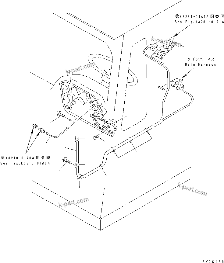 Komatsu parts book diagram for HD255-5 S/N 1001-UP: INSTRUMENT PANEL (RELAY)(#1201-1600)