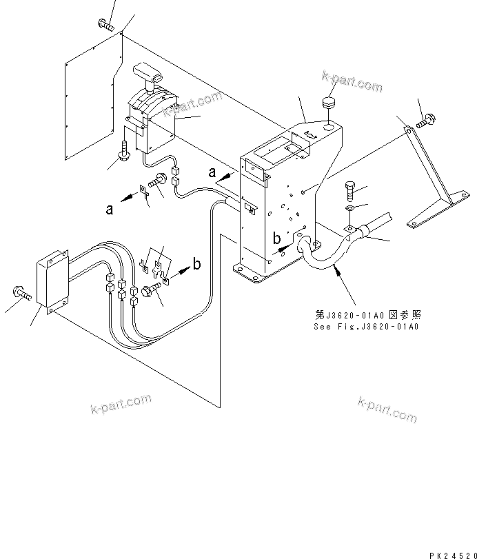 Komatsu parts book diagram for HD255-5 S/N 1001-UP: CONSOLE BOX (1/2)(#1001-1200)
