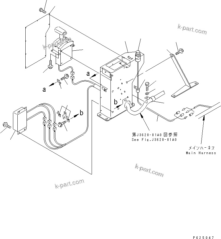 Komatsu parts book diagram for HD255-5 S/N 1001-UP: CONSOLE BOX (1/3) (FOR EMERGENCY STEERING)(#1001-1200)