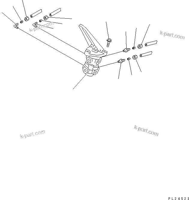 Komatsu parts book diagram for HD255-5 S/N 1001-UP: FLOOR SUB (TOE BOARD) (VALVE RELATED PARTS)(#1425-)