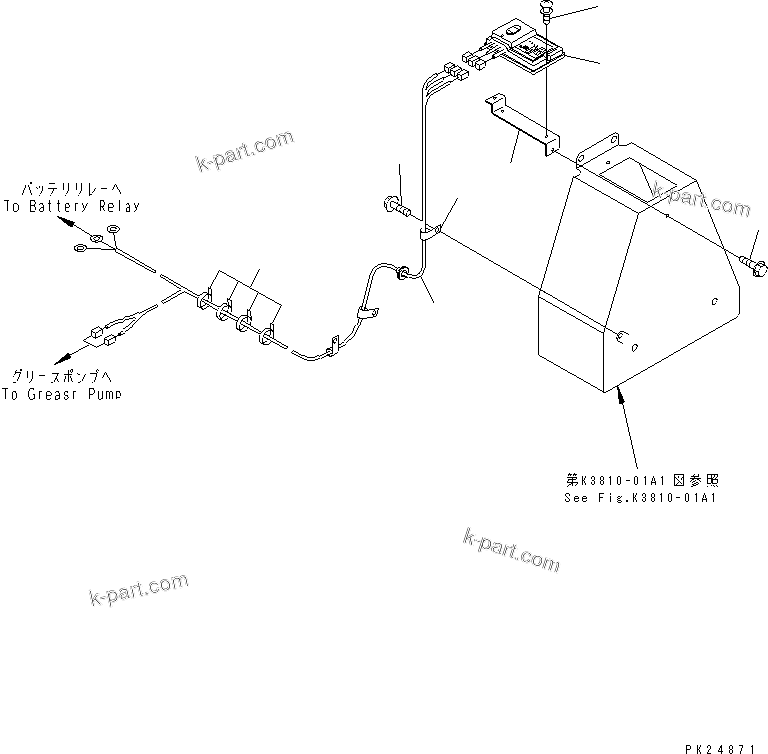 Komatsu parts book diagram for HD255-5 S/N 1001-UP: MAINTENANCE MONITOR (FOR AUTO LUBRICATION)(#1001-1200)