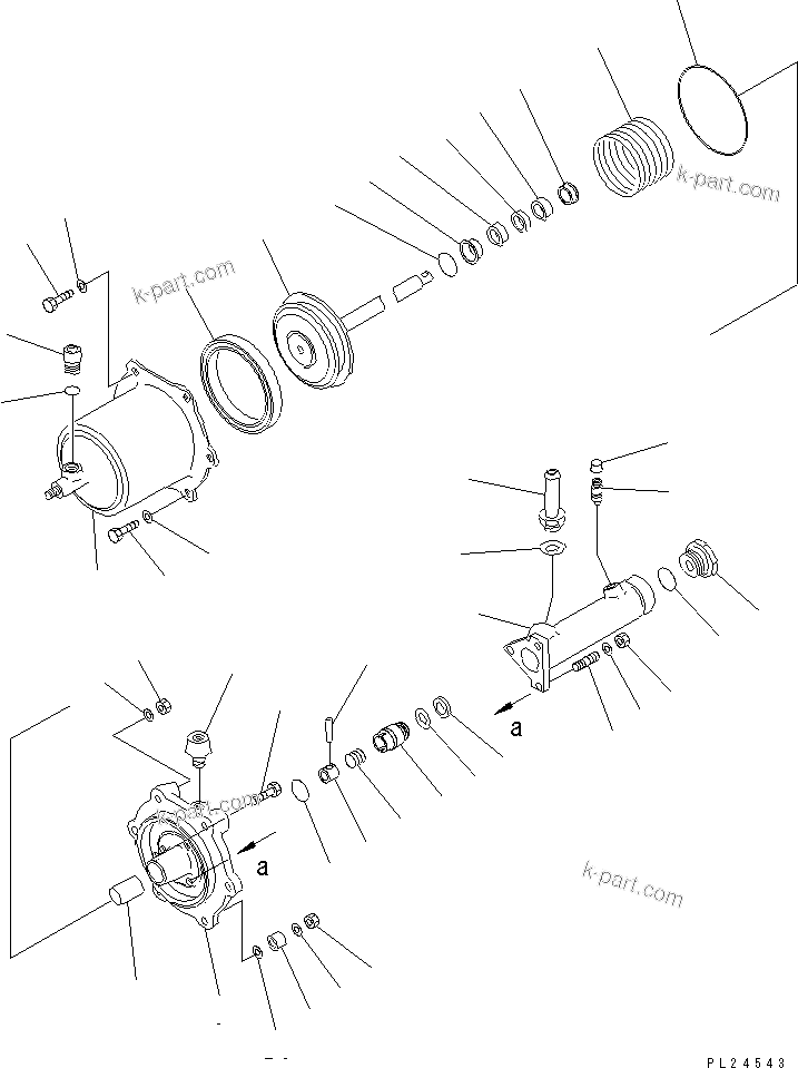 Komatsu parts book diagram for HD255-5 S/N 1001-UP: PLATFORM (FRONT BRAKE CHAMBER)