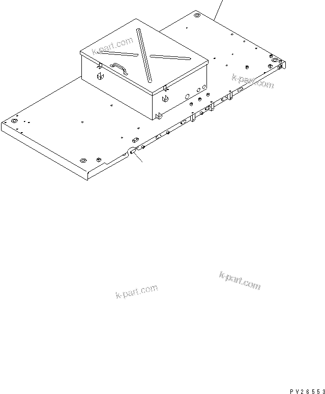 Komatsu parts book diagram for HD255-5 S/N 1001-UP: ENGINE SIDE COVER (PLATFORM)(#1001-1200)