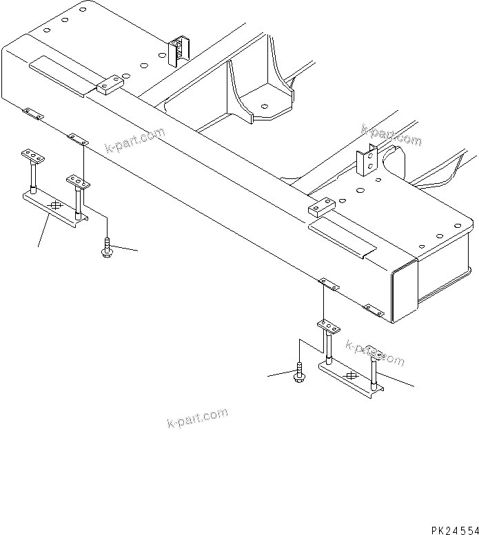Komatsu parts book diagram for HD255-5 S/N 1001-UP: STEP