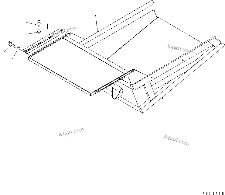 Komatsu parts book diagram for HD255-5 S/N 1001-UP: PLATFORM GUARD